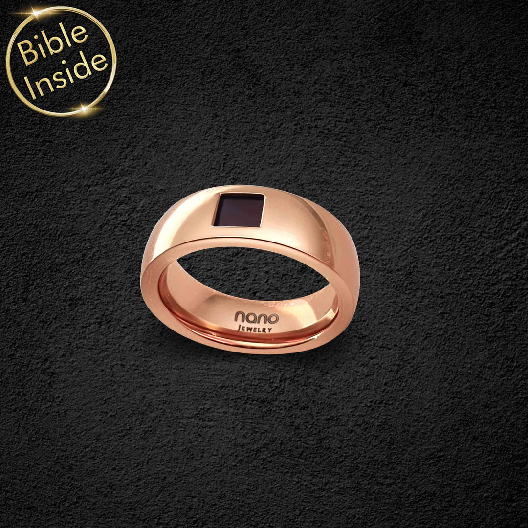 Ring for Valentine's day unisex stainless steel with New Testament engraving