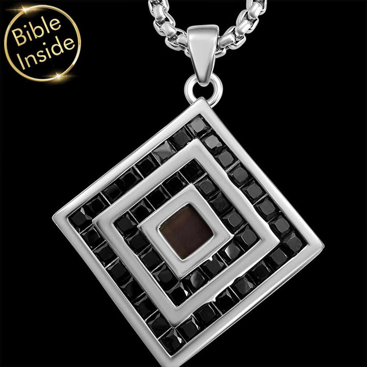 Idea for Valentines day present highly polished nano Bible pendant