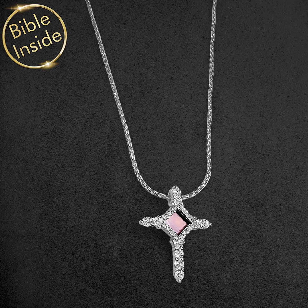 Silver cross pendant for women's in 925 sterling silver, daily wear