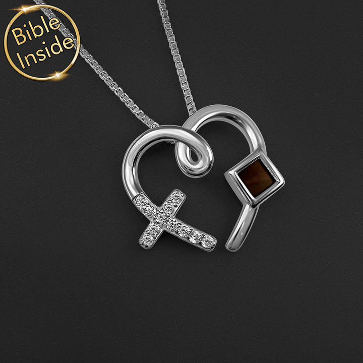 Minimalist heart pendant for girlfriend – everyday faith jewelry