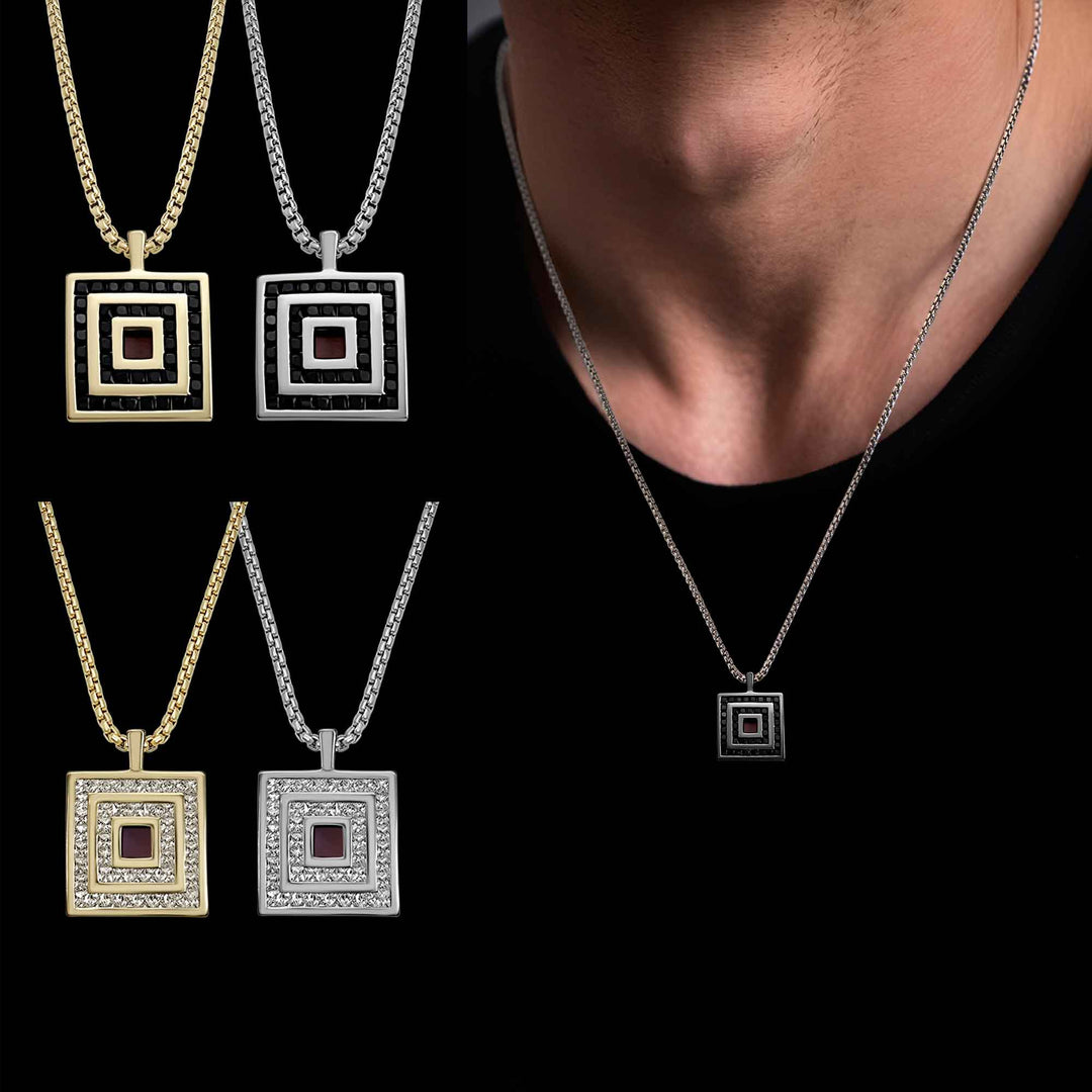 Special gift for him on Valentine day nano Bible square necklace for men minimalist Christian style