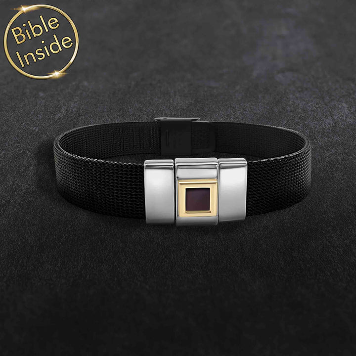 Men's tiny Bible scripture bracelet – contemporary Christian jewelry design
