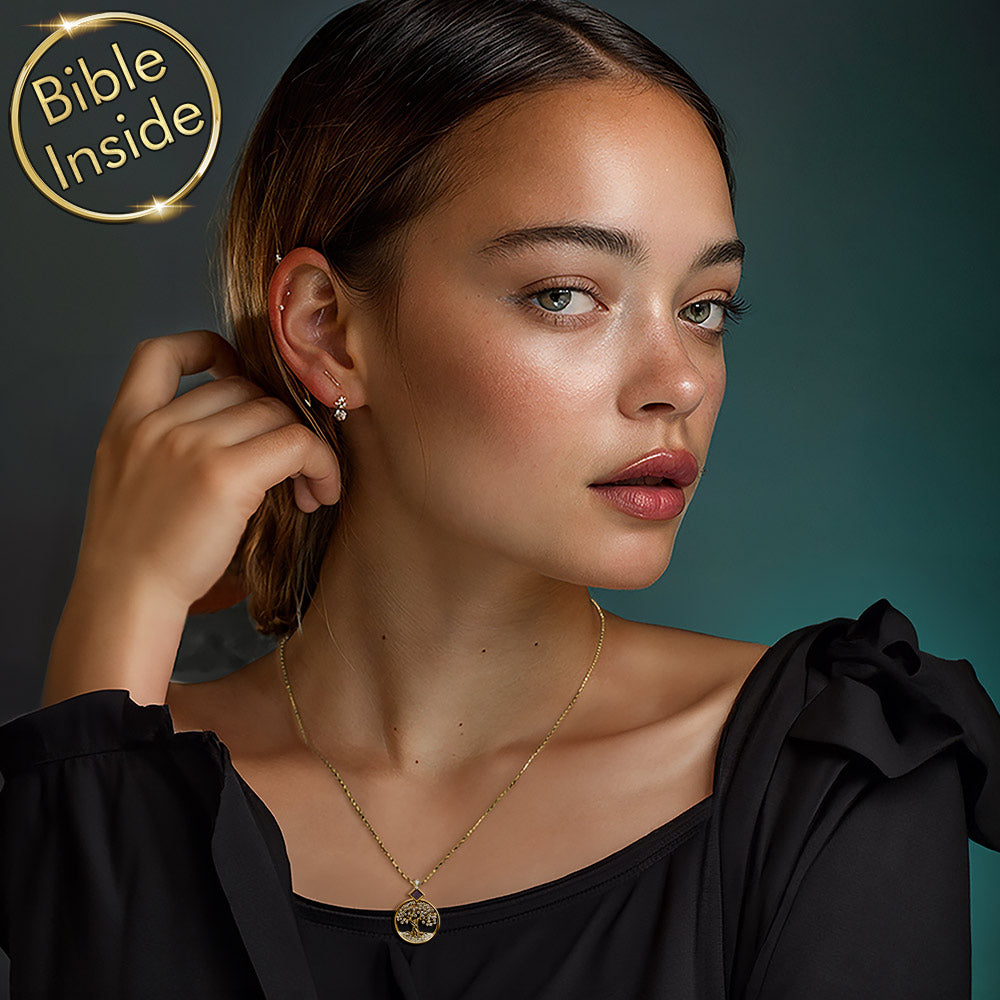 Gold tree of life jewelry pendant for modern believers
