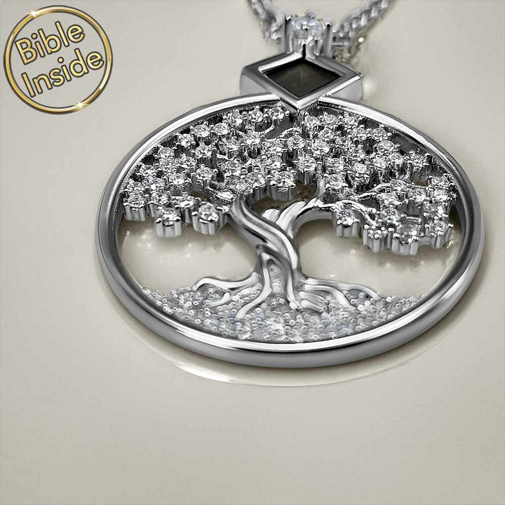 Tree of life necklace silver design for Christian women