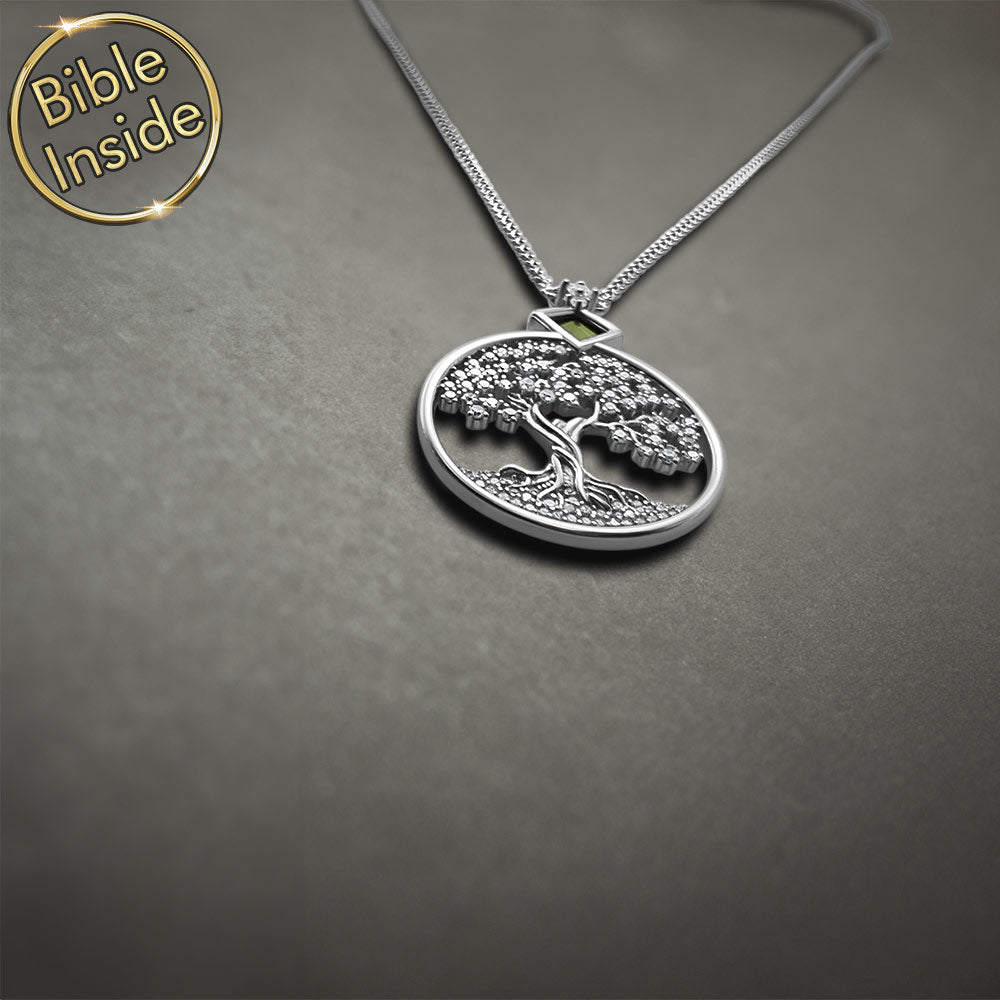 Tree pendant silver necklace for women - faith-inspired design