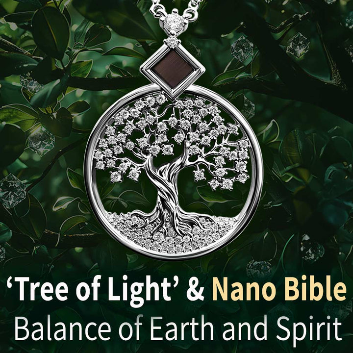 Christian faith jewelry tree of life pendant with hidden scripture inside