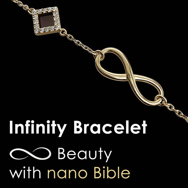 Special valentine's gift for her – women's infinity bracelet with New Testament chip