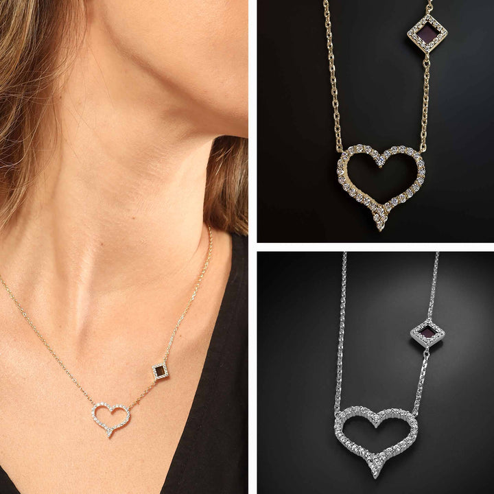 Valentine gift for me heart necklace with Nano Bible chip inside