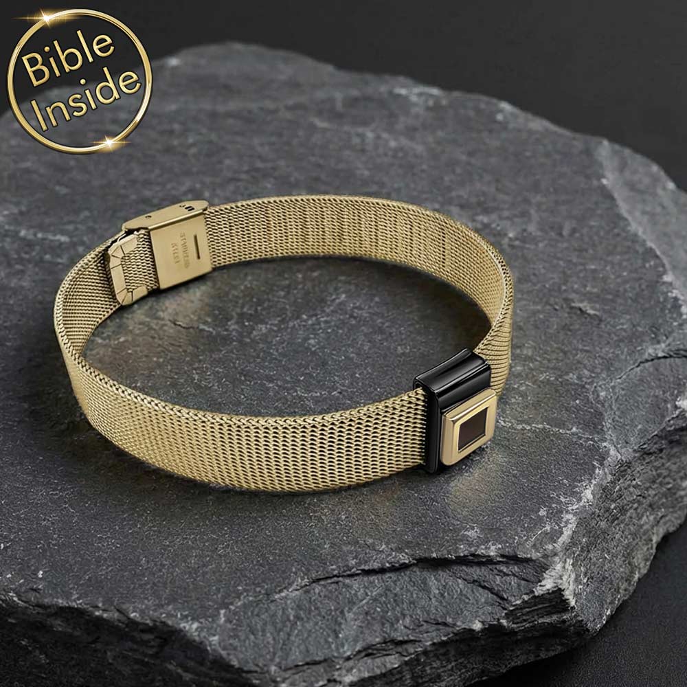Elegant nano Bible bracelet gift idea for boyfriend Valentine day boys