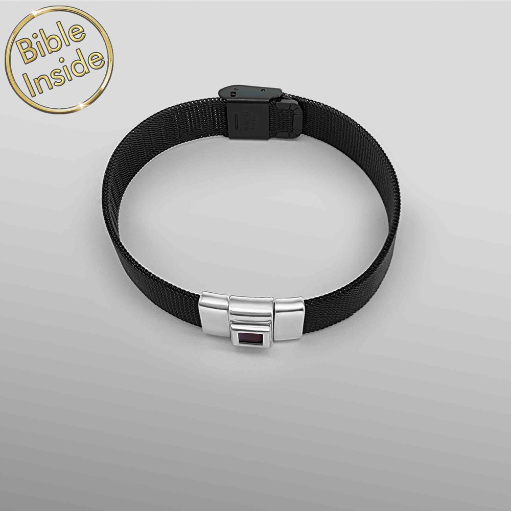 Valentine's day idea for your boyfriend – Knox-3 Bible bracelet in polished silver