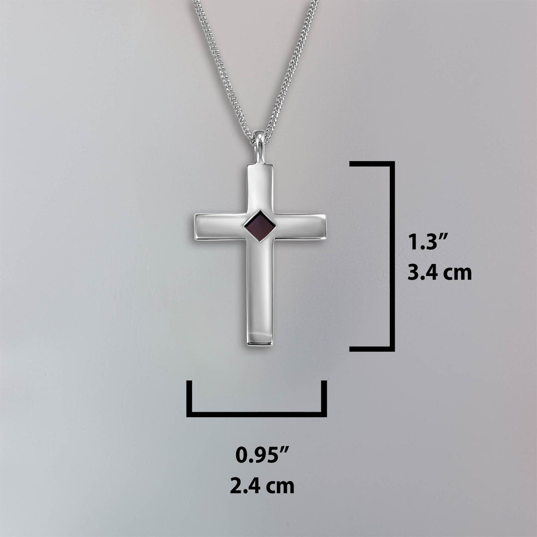 Idea for Valentine's day gift Men’s cross necklace with micro Bible inside