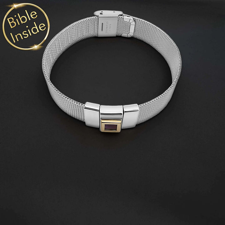 Cool valentine's day gift idea Christian bracelet for boys with micro Bible