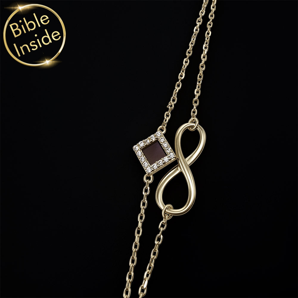 Cute Valentine's Day gift idea – gold plated infinity bracelet for women