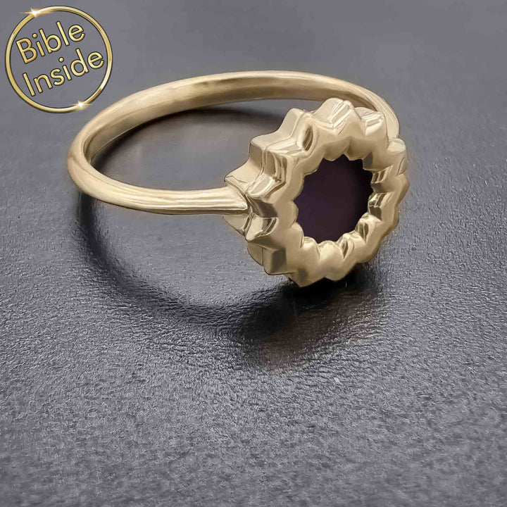 Elegant ring for Valentine's day with scripture inside – gift for Christian women