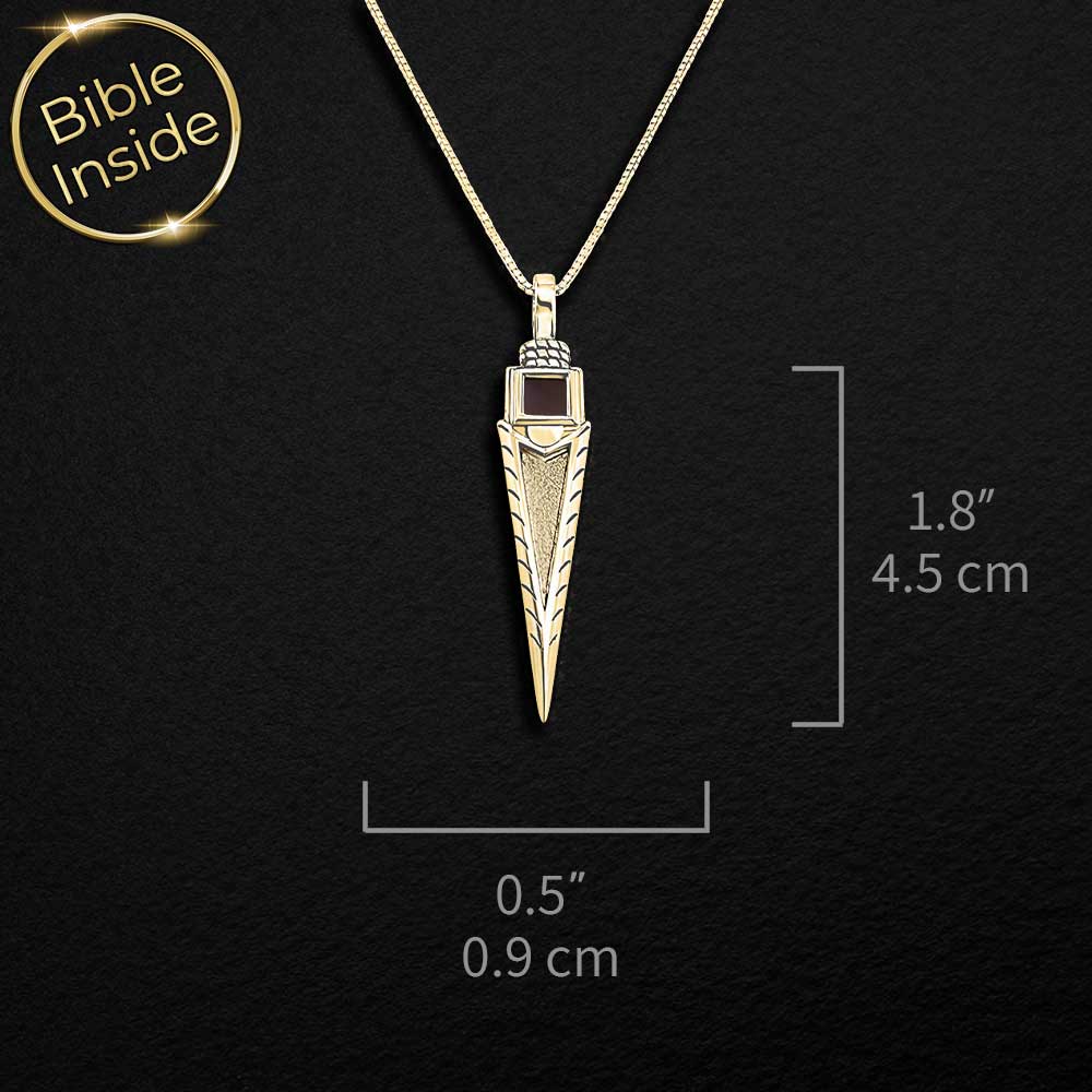 Valentine's day present idea for him – men's Christian jewelry with miniature Bible