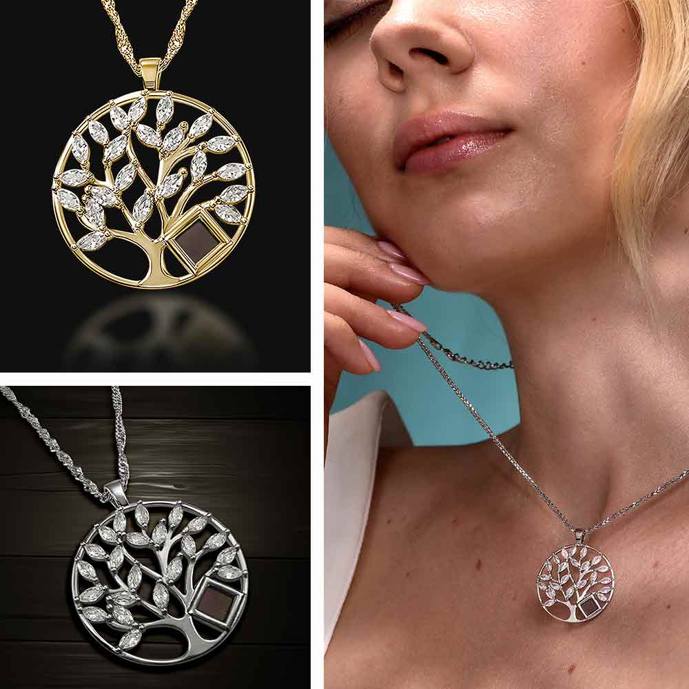 Valentine's day gift for friend tree of life nano Bible necklace for women