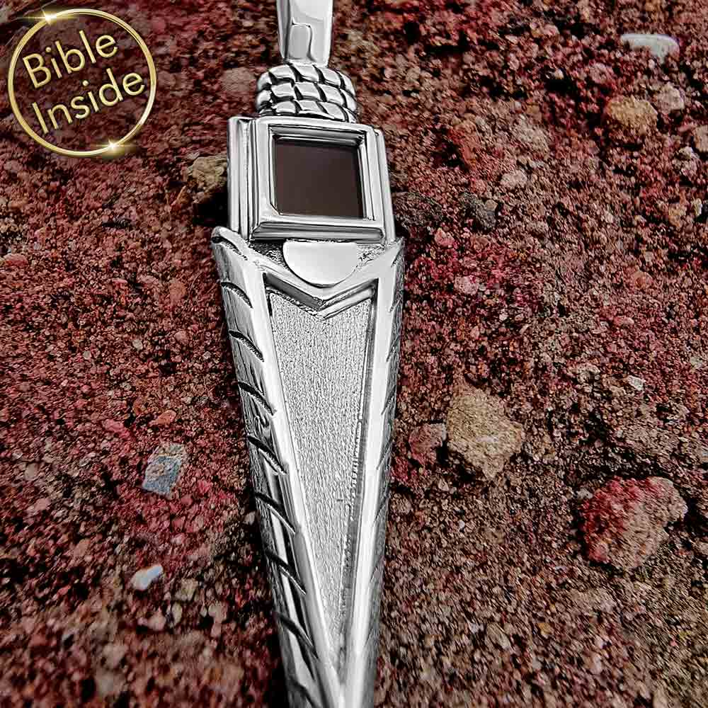 Eco-friendly nano Bible arrow pendant, thoughtful Valentine gift for friend