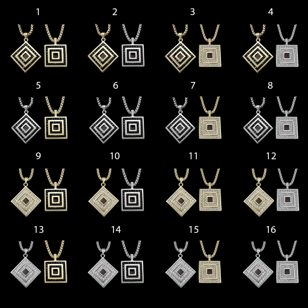 Valentine gift idea for him men’s nano Bible necklace in square design