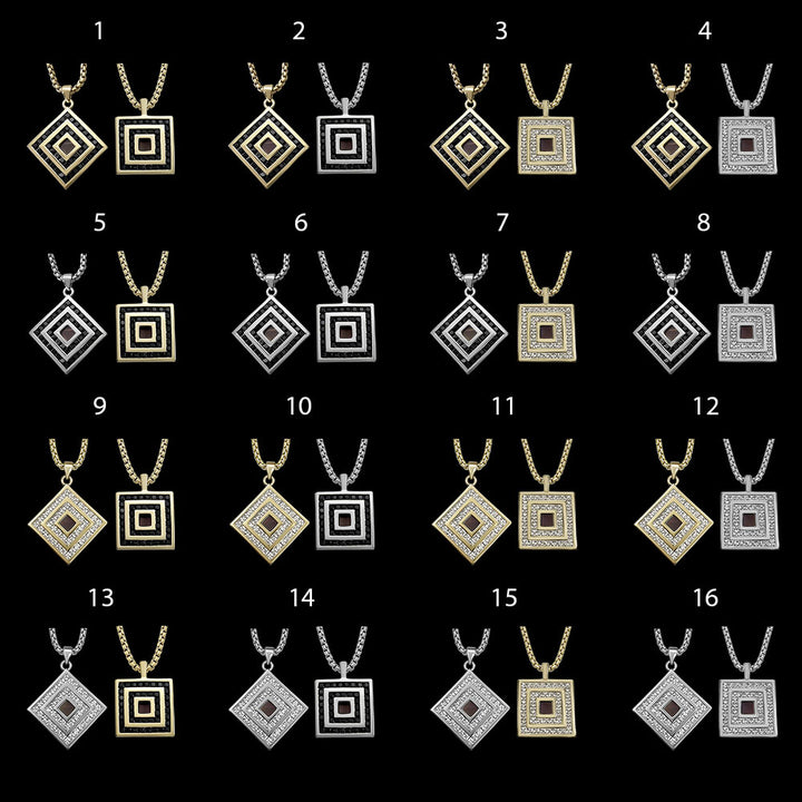 Valentine gift idea for him men’s nano Bible necklace in square design