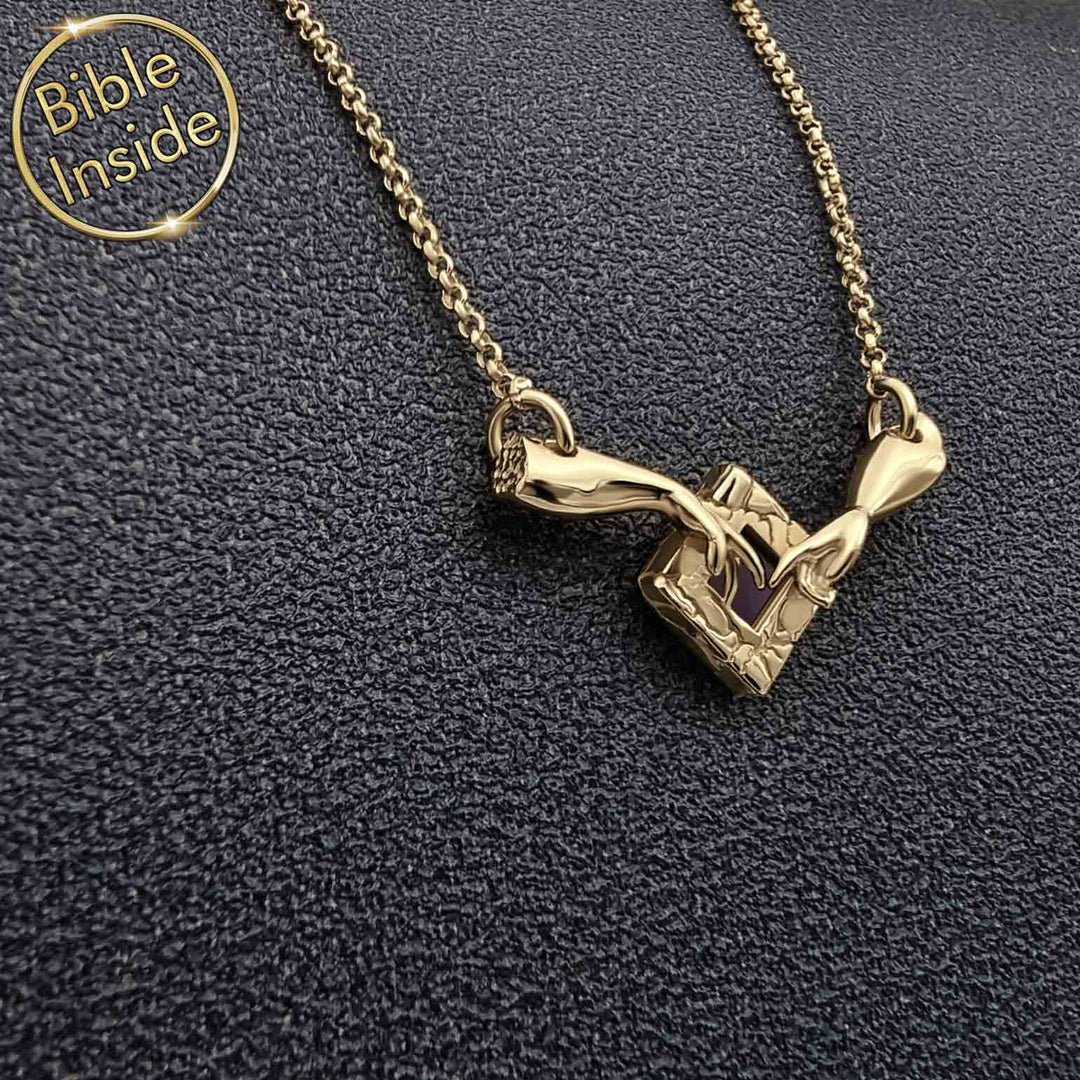 Best gift ideas for Valentine's day stylish Christian nano Bible pendant.