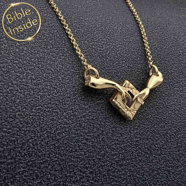 Best gift ideas for Valentine's day stylish Christian nano Bible pendant.