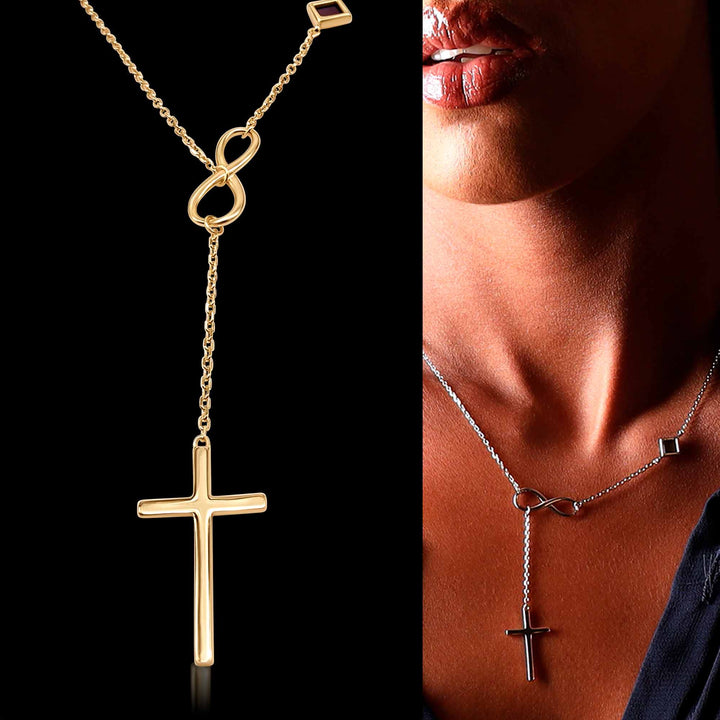 Valentine's day present for friend cross necklace Christian jewelry