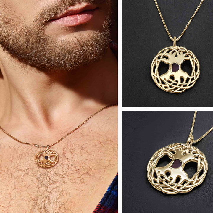 Valentine's day present idea for boyfriend – tree of life necklace with nano Bible chip