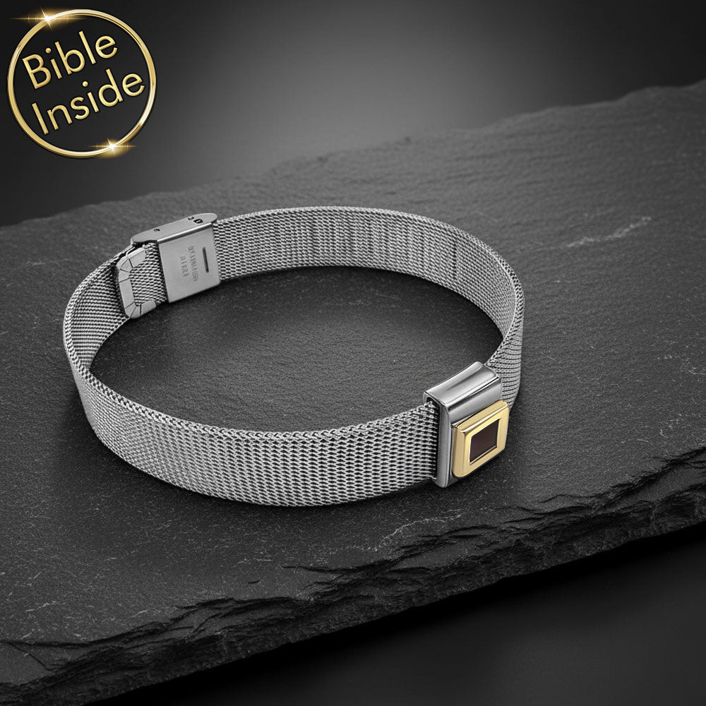 Gift idea for boyfriend Valentine day modern faith bracelet men