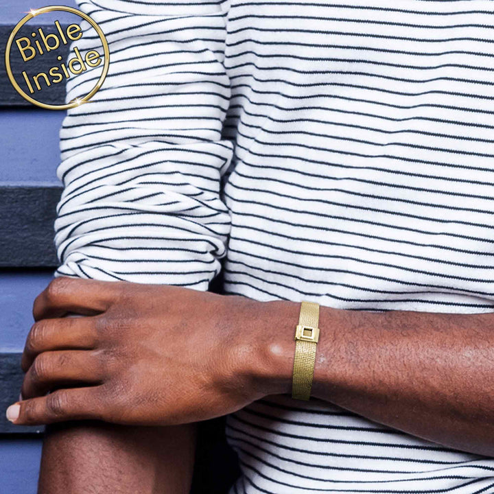 Valentine gift idea for him Bible bracelet for boys, guys, and men.