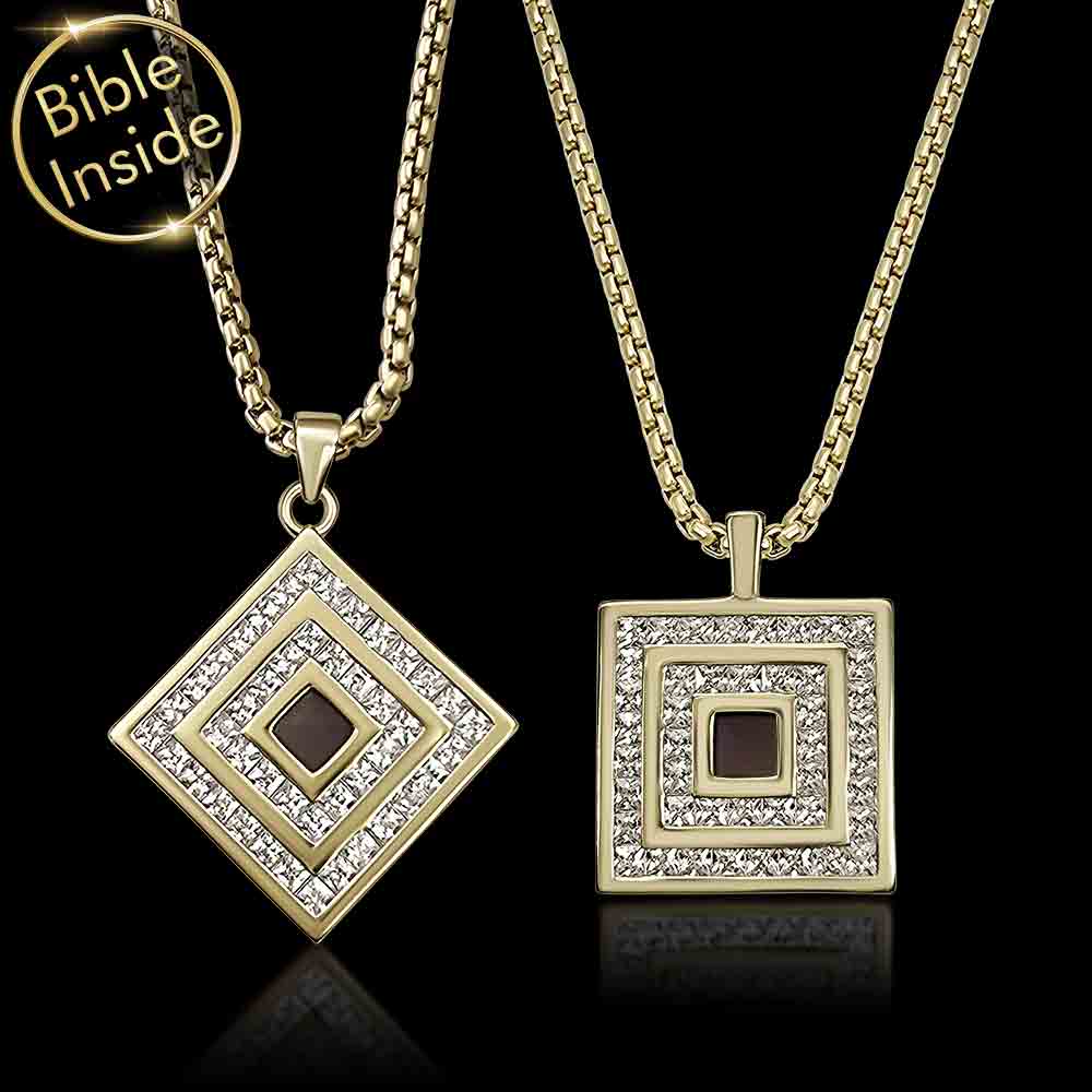 Valentine gift idea for him elegant pendant with Christian message