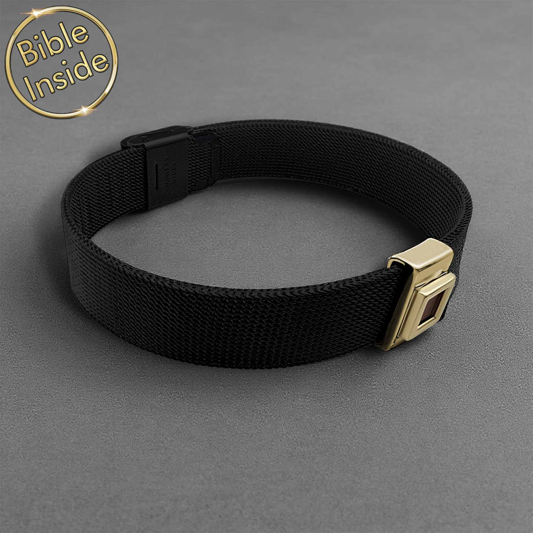 Idea for Valentine’s day gift fashionable nano Bible men’s bracelet