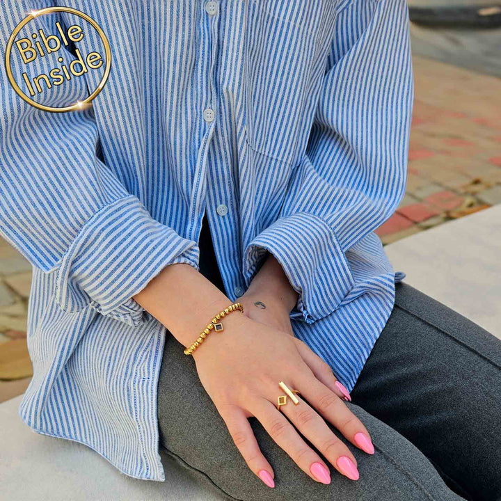 Good valentine's day gift idea – minimalist nano Bible bracelet for women