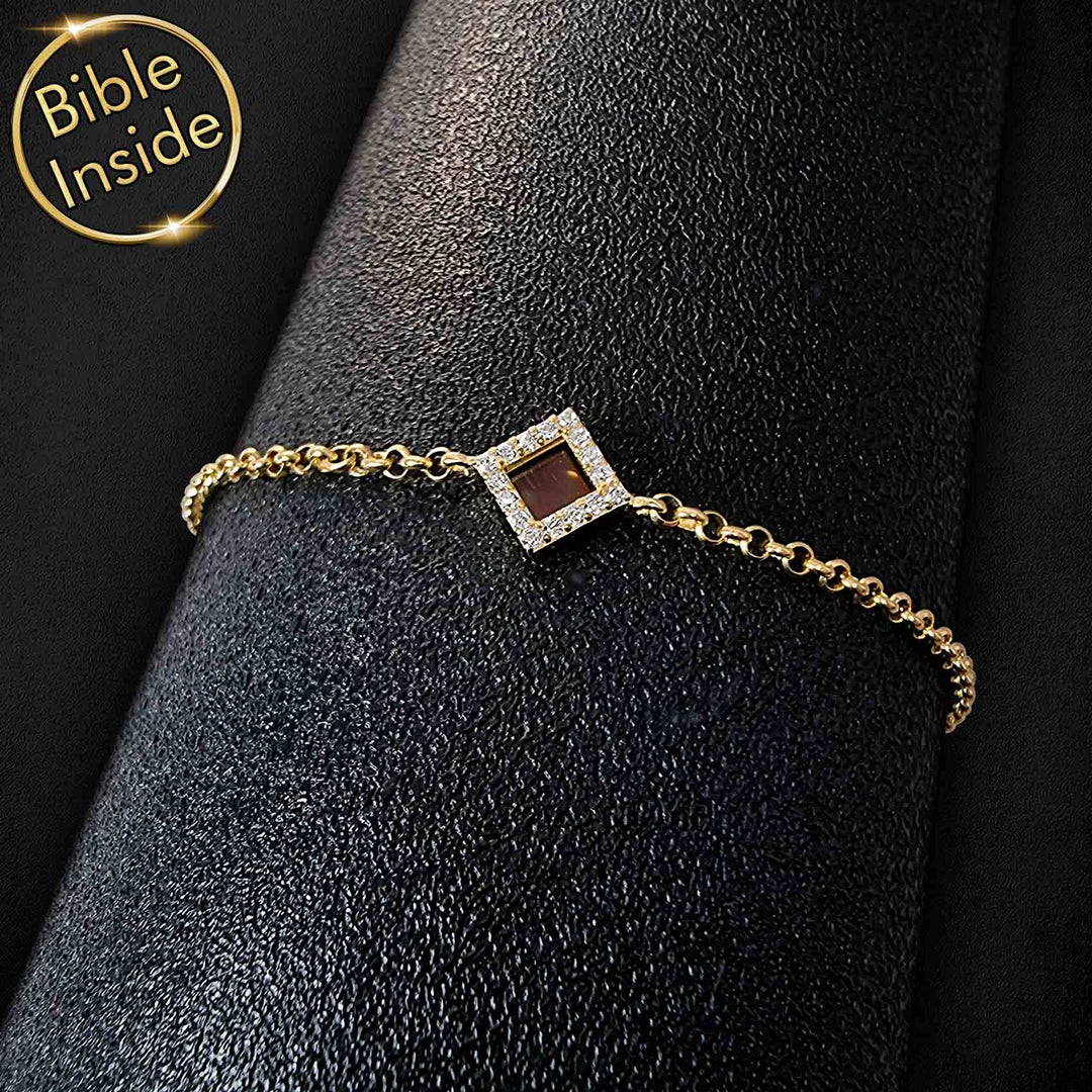 Best gift ideas for Valentine's day gold Lizi bracelet, romantic Christian jewelry