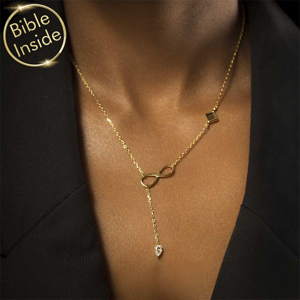 Nano Bible necklace for her, high-tech scripture pendant and best gift ideas for Valentine's day