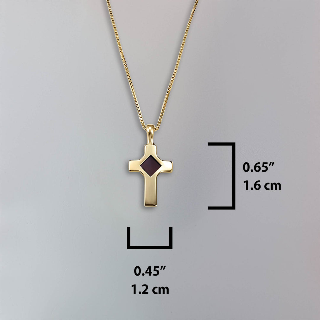 Idea for Valentine gift minimalist necklace, Christian cross design for her
