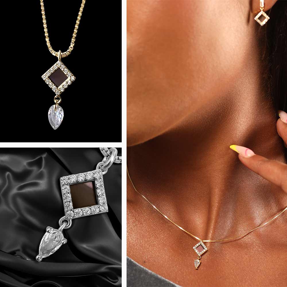 Valentine's day unique gift for her – rhombus nano Bible necklace