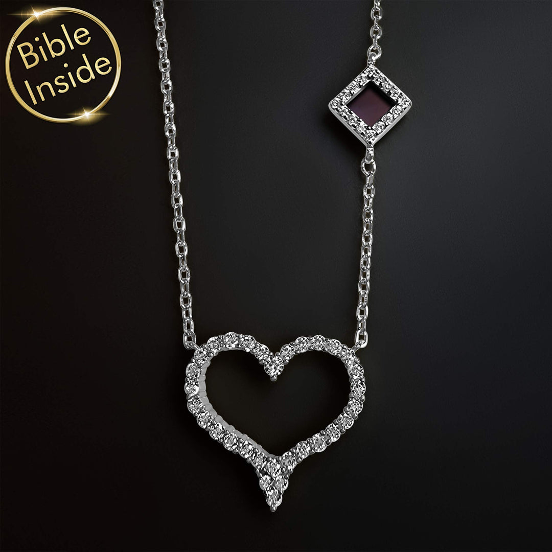 Silver unique Valentine's day gift for her featuring Biblical text