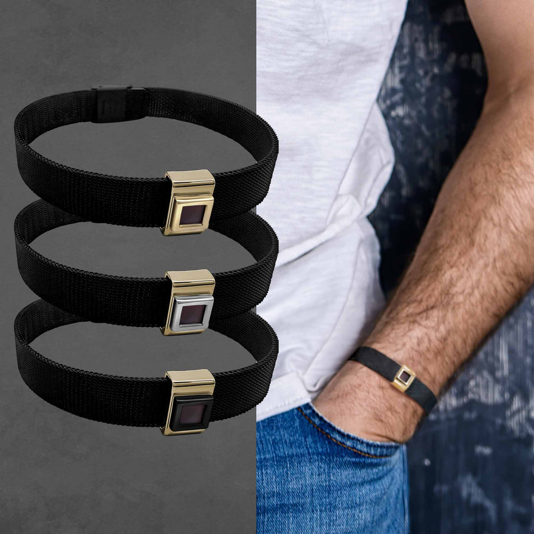 Valentines gift for boyfriend – black finish nano Bible bracelet for men