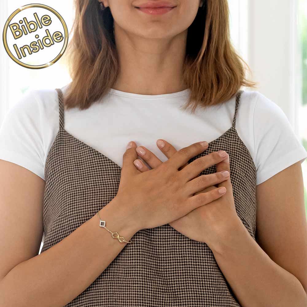 Valentines bracelet with infinitude charm for modern Christian women
