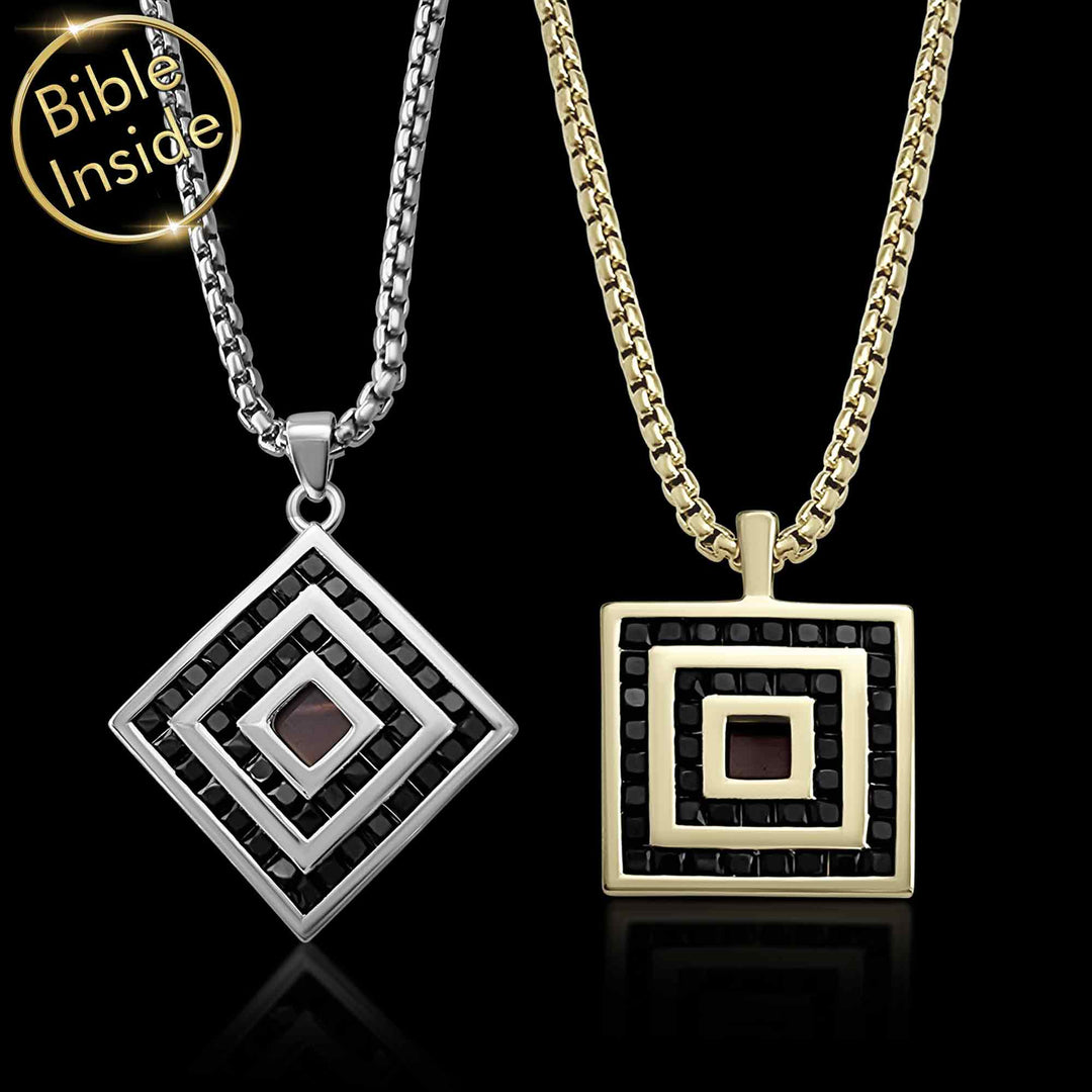 Valentine's day idea for your boyfriend — Christian necklace with nano Bible chip inside