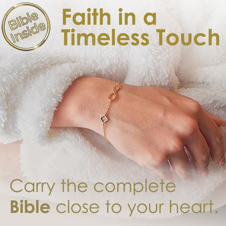 Cute Valentine's Day gift idea – minimalist Christian bracelet in gold