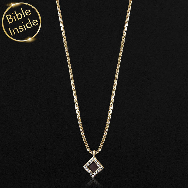 Elegant Christian necklace idea for Valentine gift in gold finish