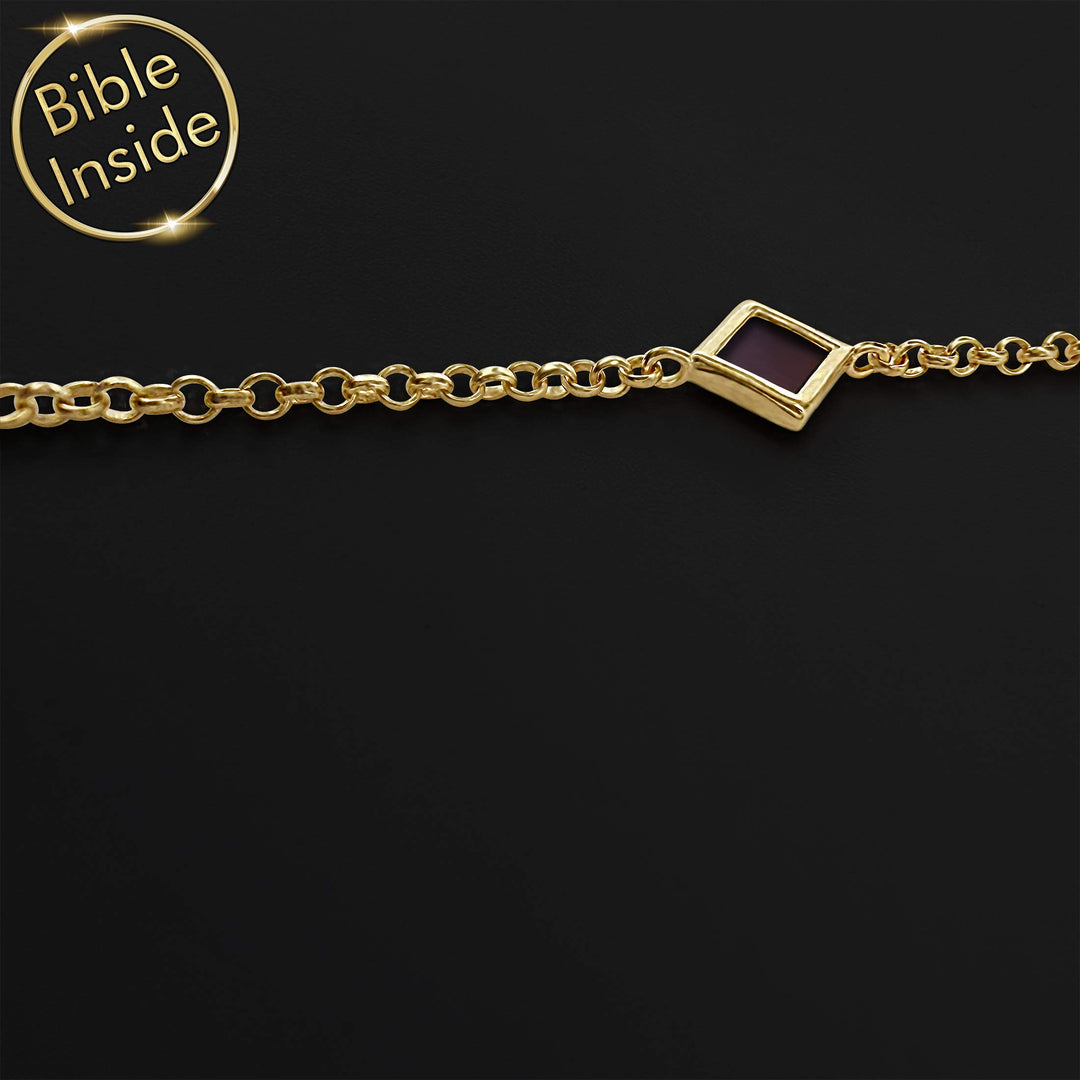 Cute Valentine's Day gift idea for girlfriend – rhombus bracelet with New Testament