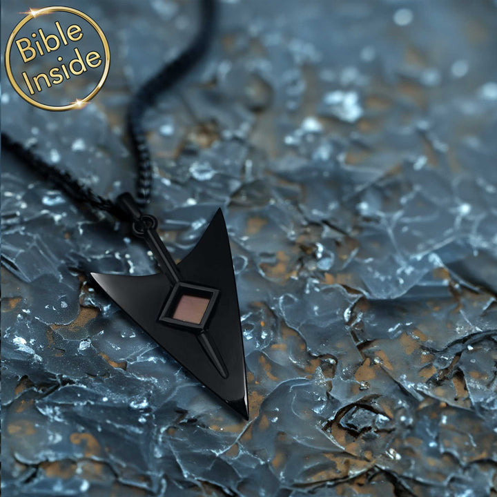 Valentine's day gift idea for boyfriend – arrow necklace with hidden scripture inside