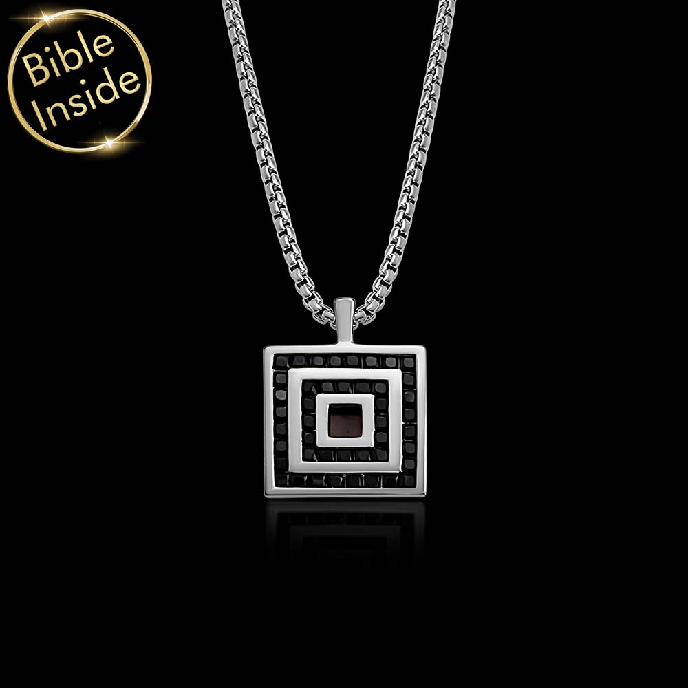 Men's faith jewelry – valentine's day present idea for him with nano Bible inside