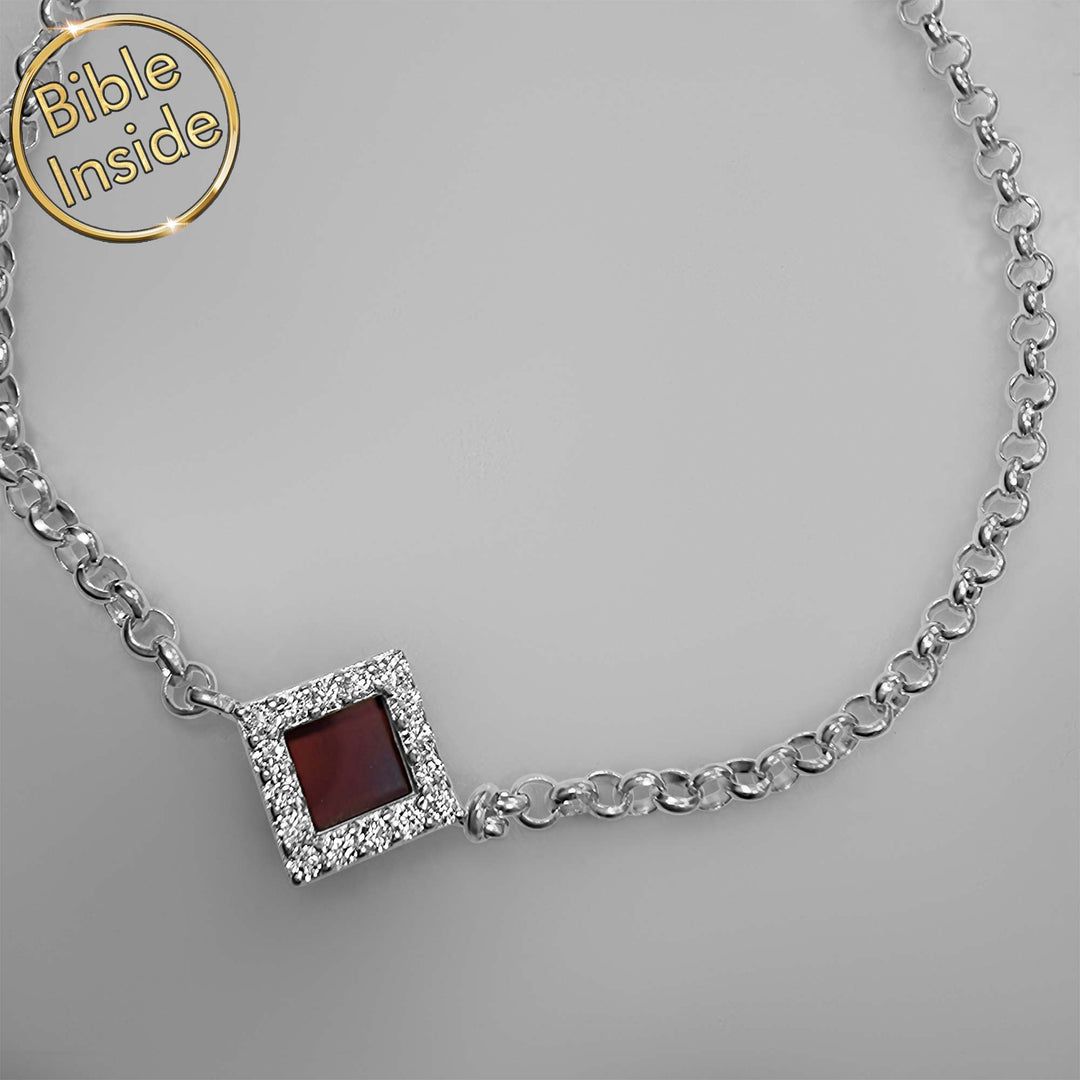 Bracelet Valentine's gift for friend featuring New Testament microchip