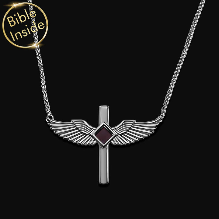 Idea for valentine gift graceful wings necklace for women