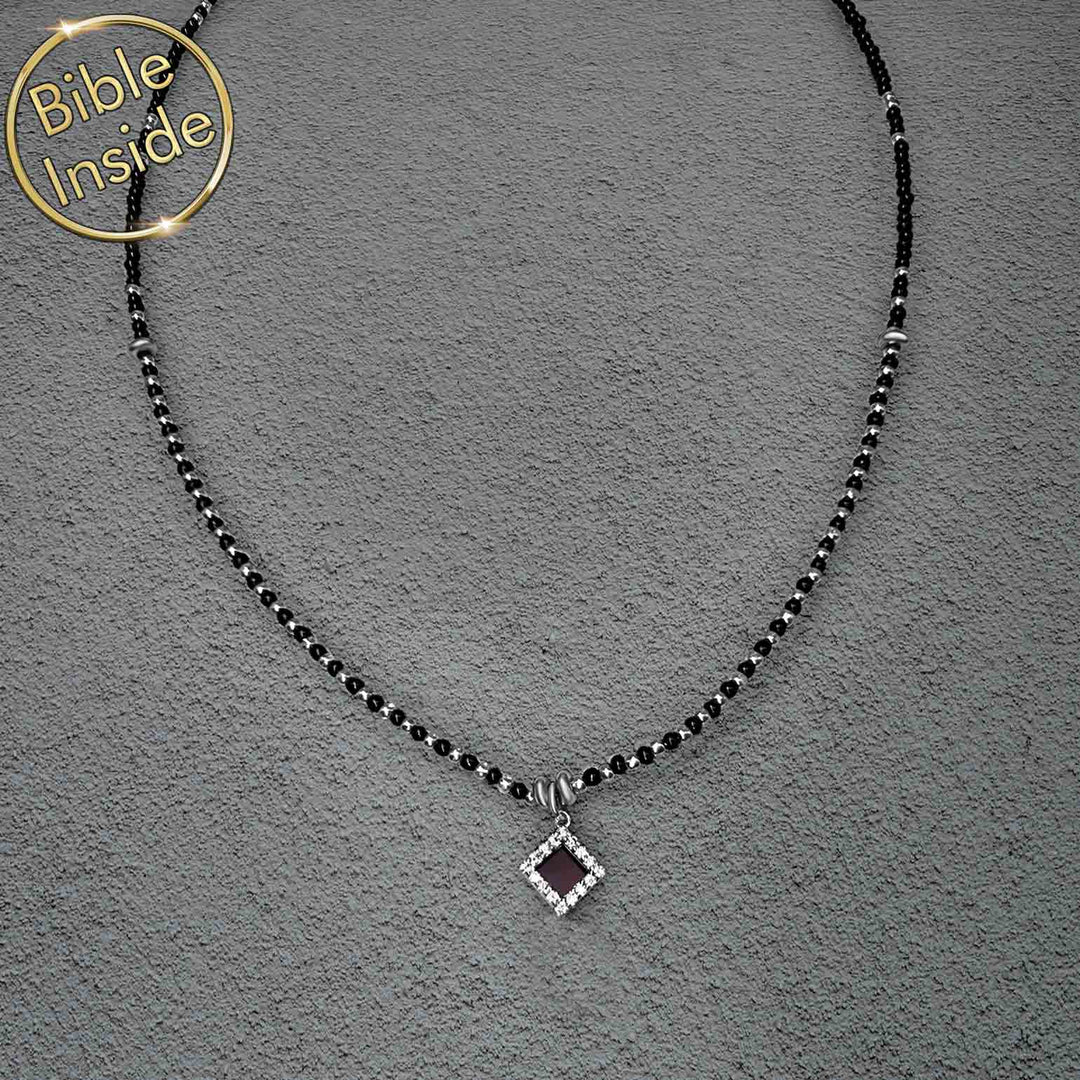 Best gift ideas for Valentine's day cute valentines day ideas onyx necklace with Scripture chip