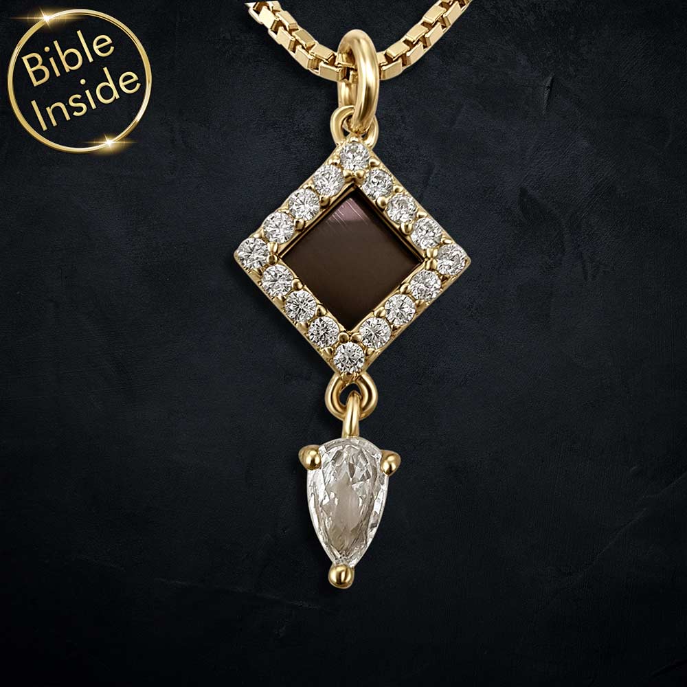 Valentine's present idea for her with miniature Bible jewelry for women