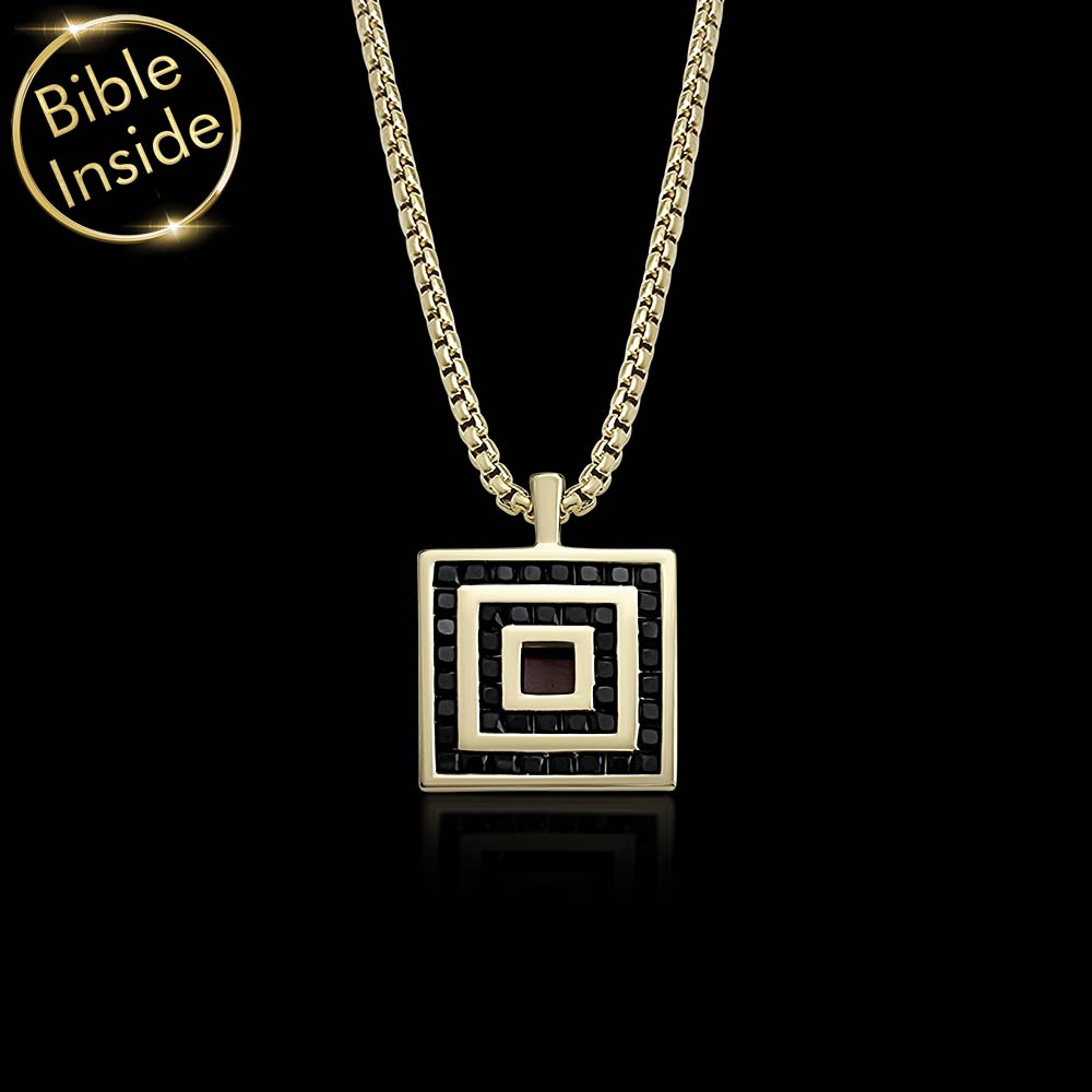 Unique valentine's day present idea for him – Romeo necklace with miniature Bible